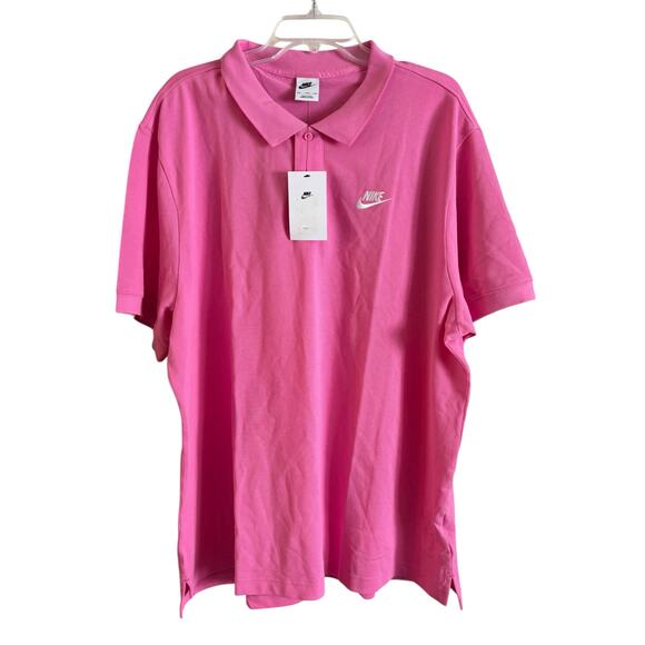 Nike Sportswear Athletic Pink Short Sleeve Size XXL Matchup Pique Polo NWT - Picture 1 of 6